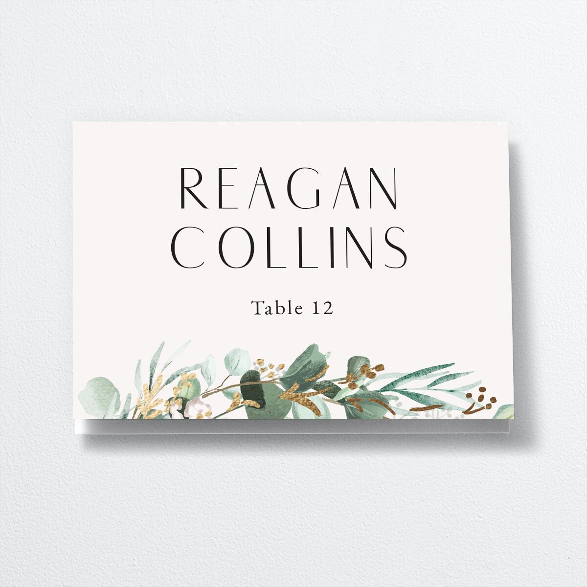 Timeless Hoop Place Cards front