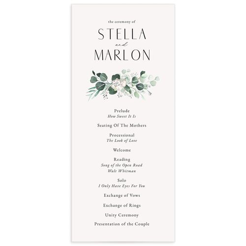Timeless Hoop Wedding Programs - 