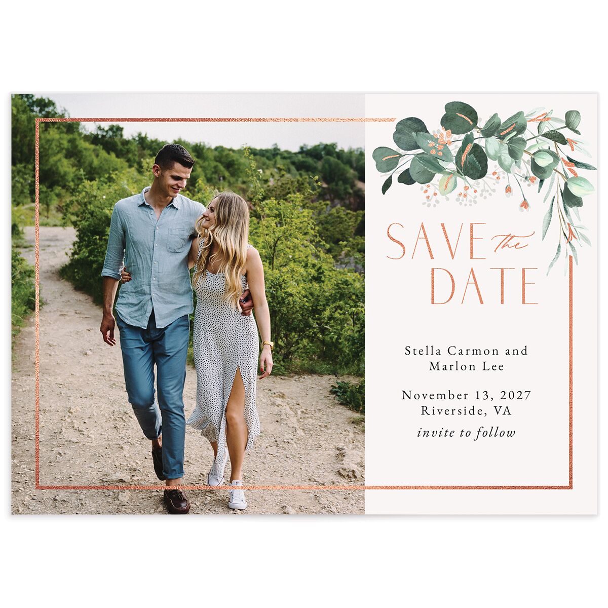 Timeless Hoop Save The Date Cards