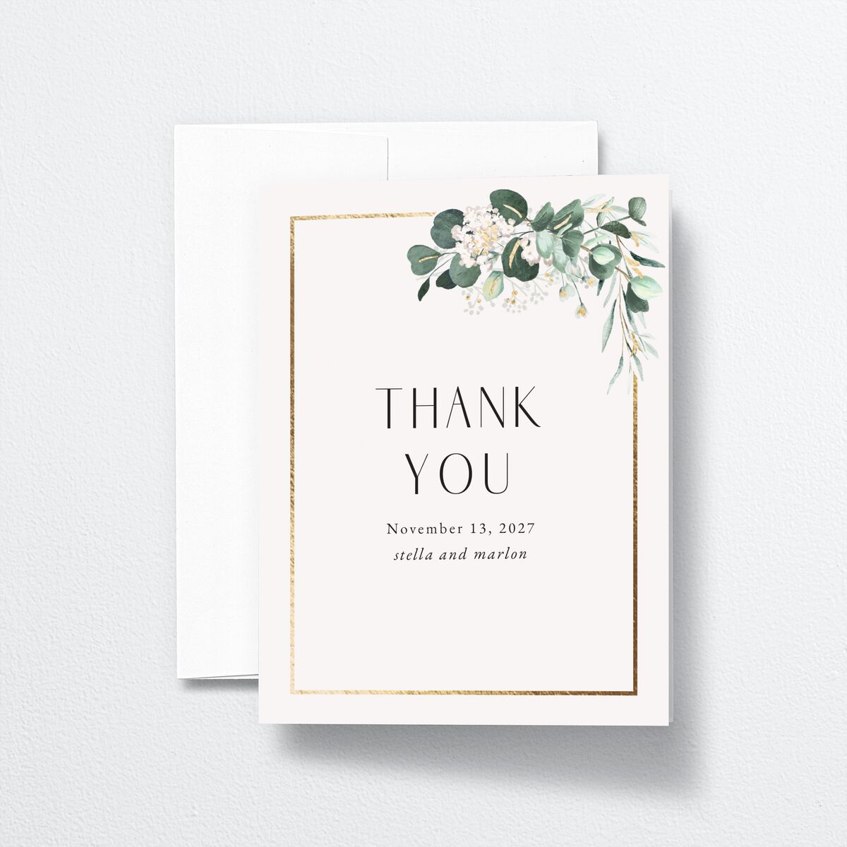 Timeless Hoop Thank You Cards front