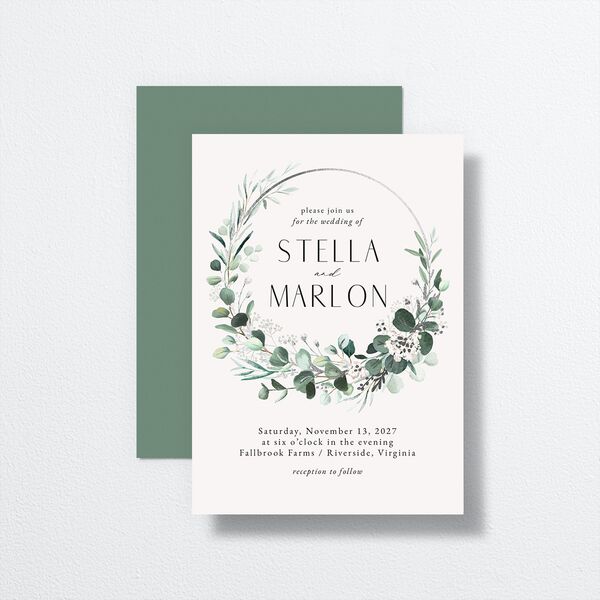 Timeless Hoop Wedding Invitations front-and-back