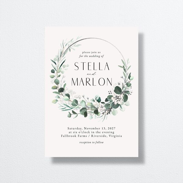 Timeless Hoop Wedding Invitations front