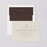 Accent Leaf Rehearsal Dinner Invitations Linen Signature Blank Standard