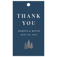 Mountain Escape Favor Gift Tags Silver Moody Blue Signature
