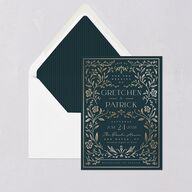 Storybook Filigree Euro Envelope Liners Dark Night Luxe