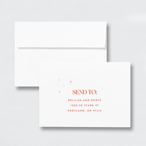 Modern Magic Response Card Envelopes White Standard Amethyst Return Address