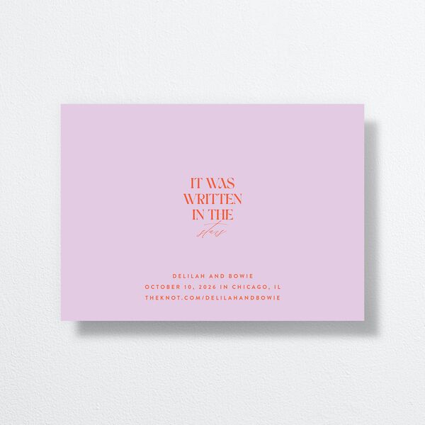 Modern Magic Save the Date Cards Gold Amethyst Signature smooth No