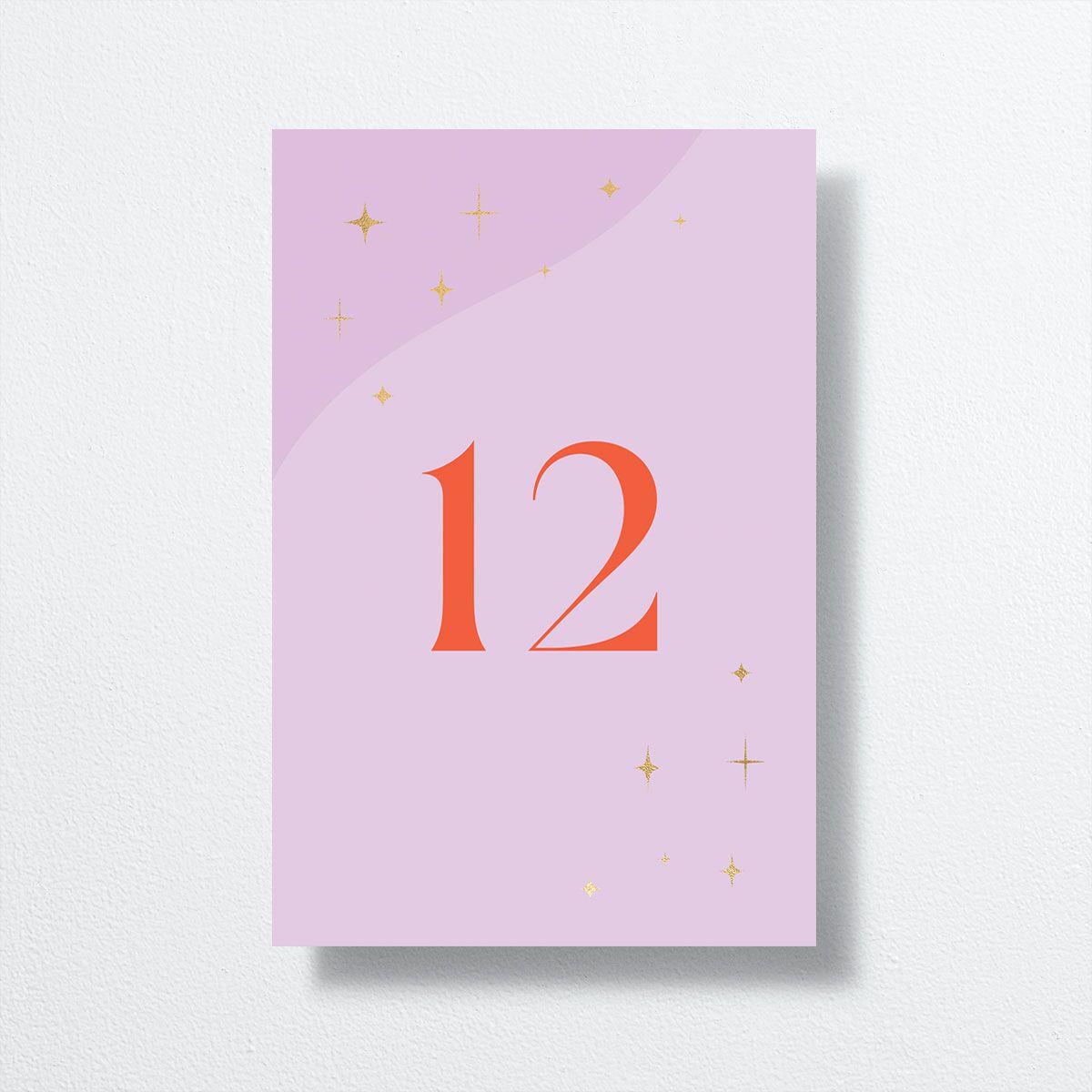 Modern Magic Table Numbers Gold Amethyst Signature
