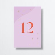 Modern Magic Table Numbers Gold Amethyst Signature
