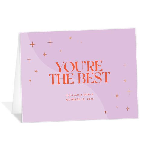 Modern Magic Thank You Cards Rose Gold Amethyst
