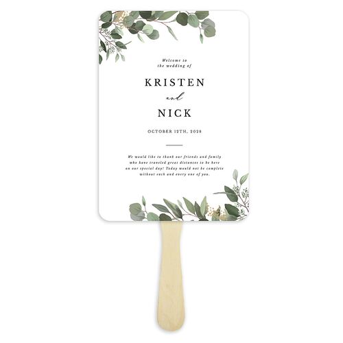 Eucalyptus Frame Fan Programs No Foil Pure White Signature Rounded