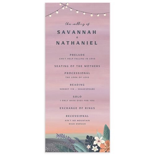 Vintage Island Wedding Programs - 