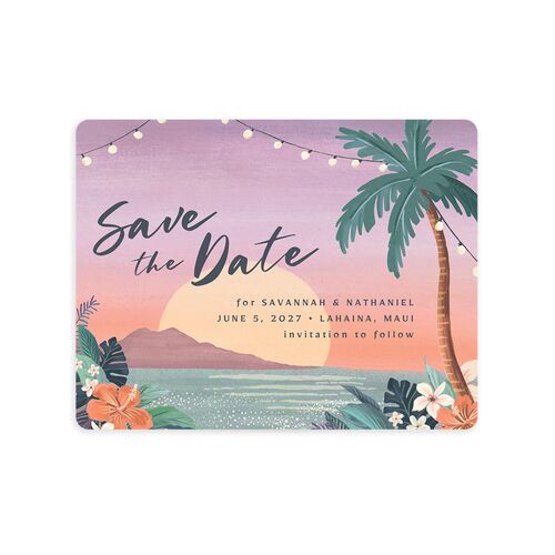 Vintage Island Save The Date Magnets