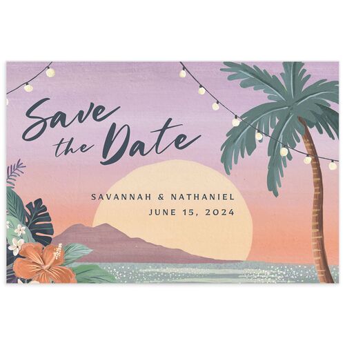 Vintage Island Save The Date Postcards - 
