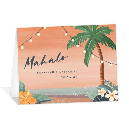 Vintage Island Thank You Cards Cinnamon
