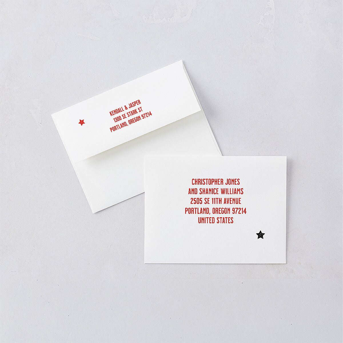 Gig Poster Save the Date Petite Cards Scarlet Signature smooth Blank No Standard