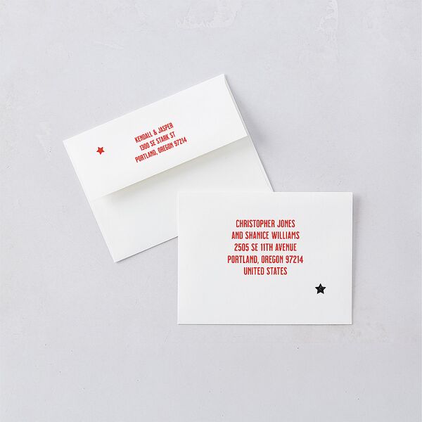 Gig Poster Save the Date Petite Cards Scarlet Signature smooth Blank No Standard