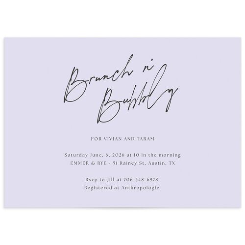 Just Love Bridal Shower Invitations - Purple