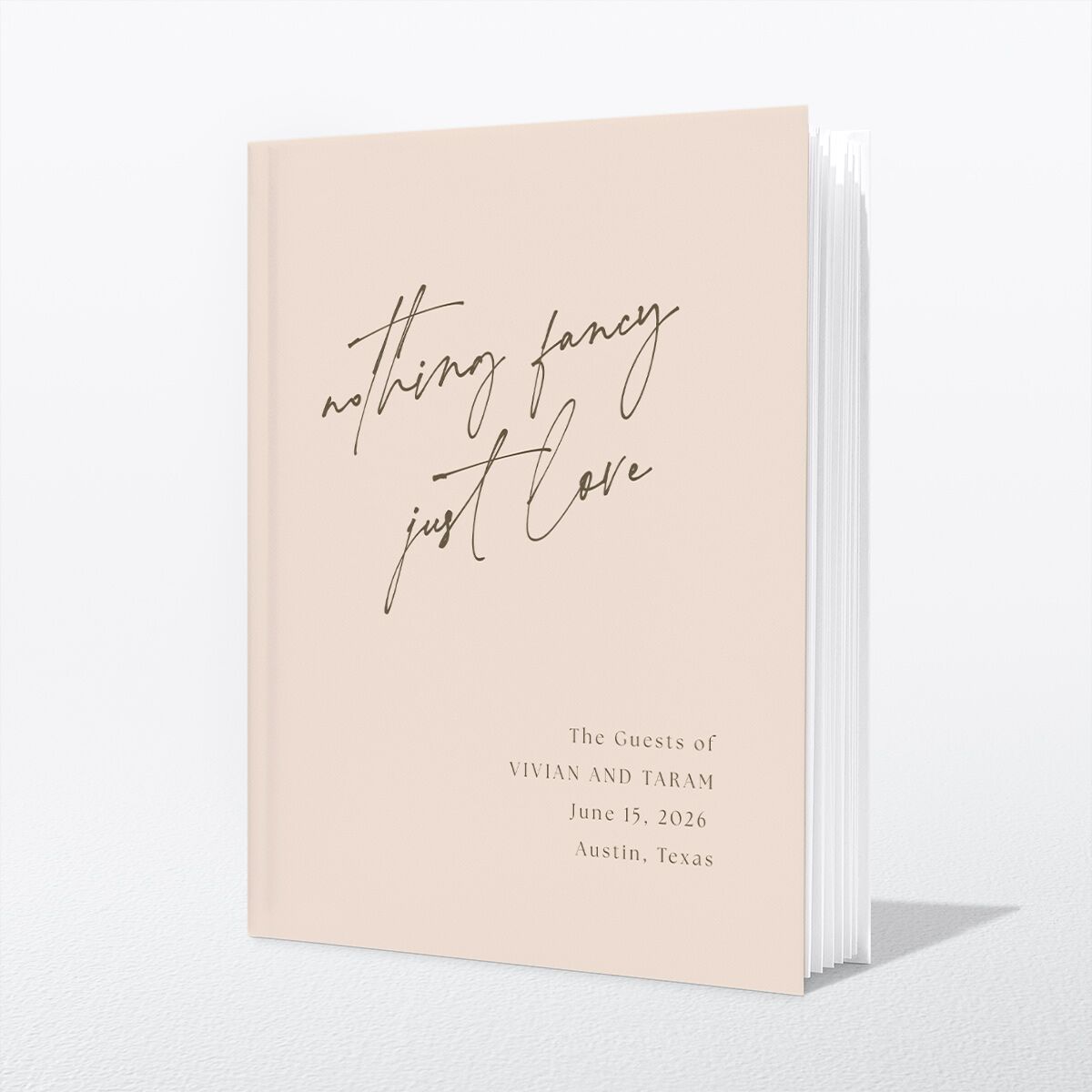 Just Love Guest Books Sand