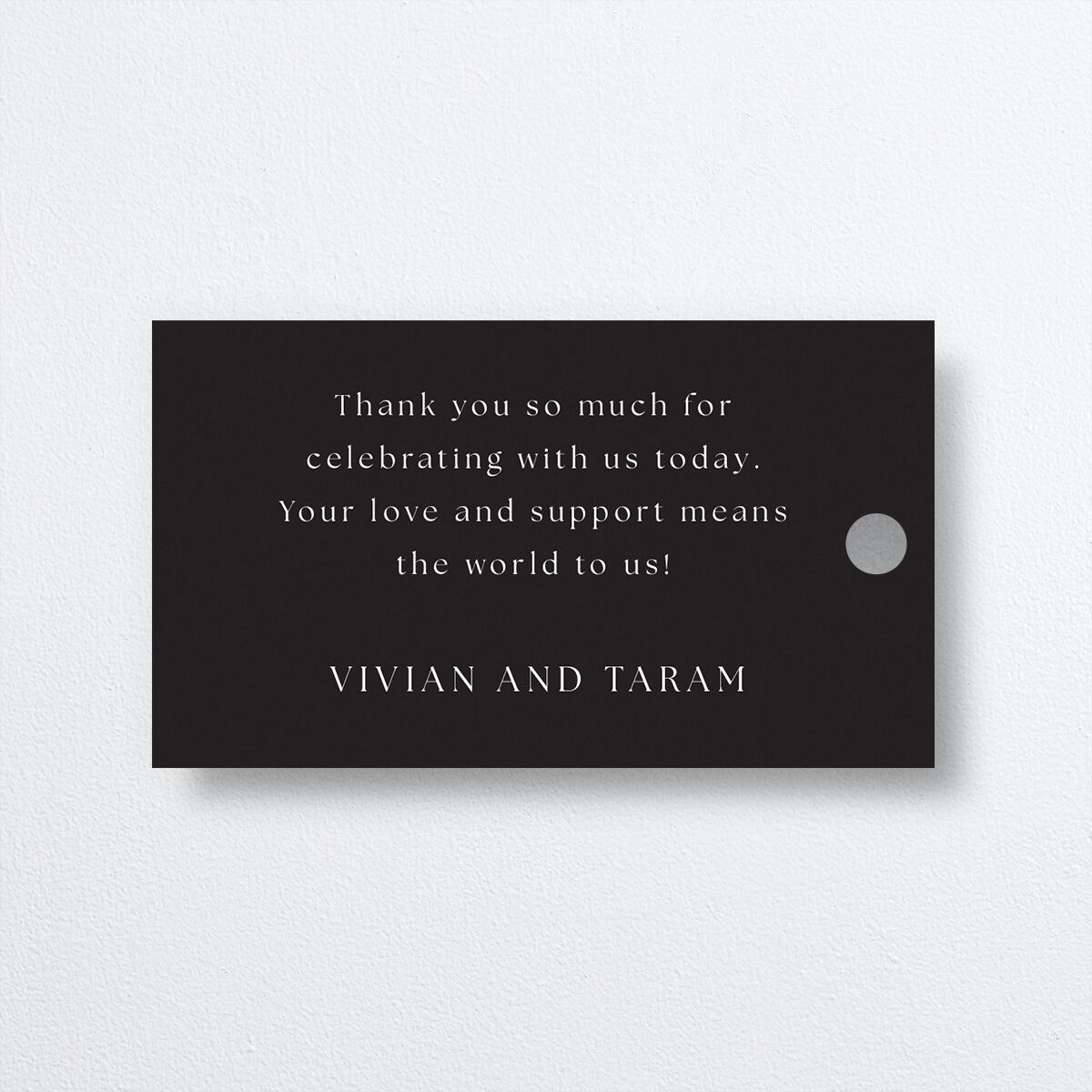 Just Love Favor Gift Tags Gold Licorice Signature