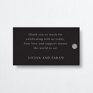 Just Love Favor Gift Tags Gold Licorice Signature