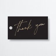 Just Love Favor Gift Tags Gold Licorice Signature