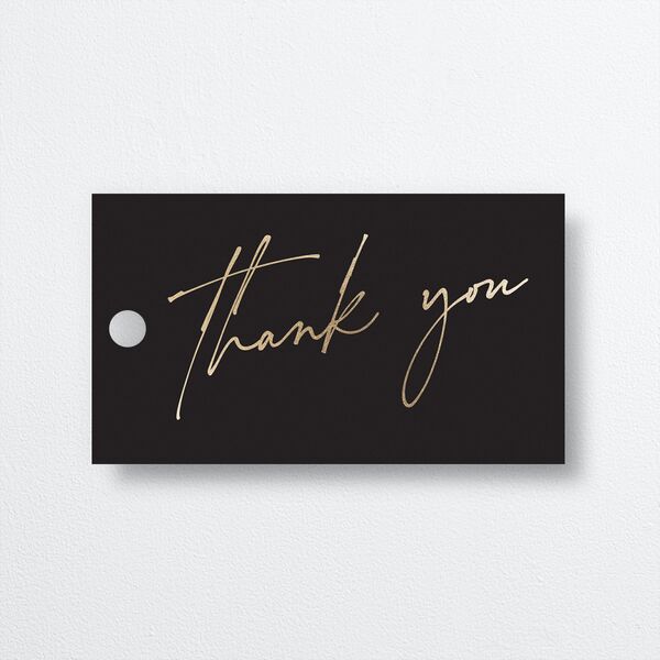 Just Love Favor Gift Tags Gold Licorice Signature