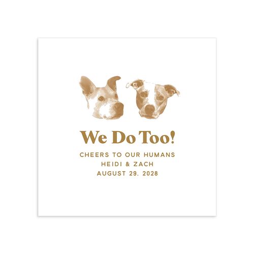 Custom Pet Portrait Cocktail Napkins Driftwood Napkin Uncoined