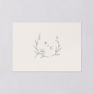 Graceful Botanical Foil Wedding Response Cards Greenery Gold Signature Standard