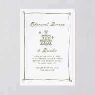 Hand Drawn Cake Rehearsal Dinner Invitations Dark Camo Signature Blank Standard