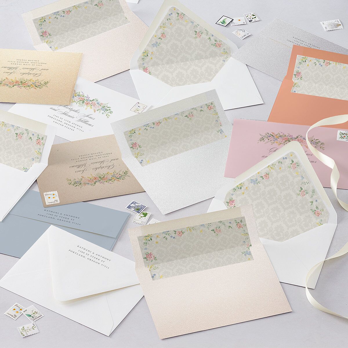 Glamorous Regency Garden Save the Date Cards by Bridgerton Sage Signature smooth Blank No Ticket