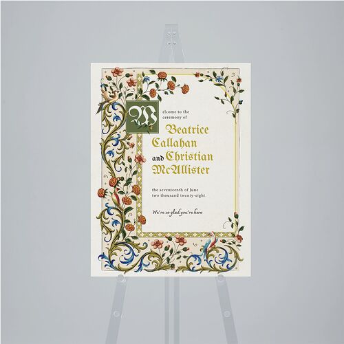 Medieval Renaissance Standard Welcome Sign Medium Moss Standard Indoor Foam Core M Welcome