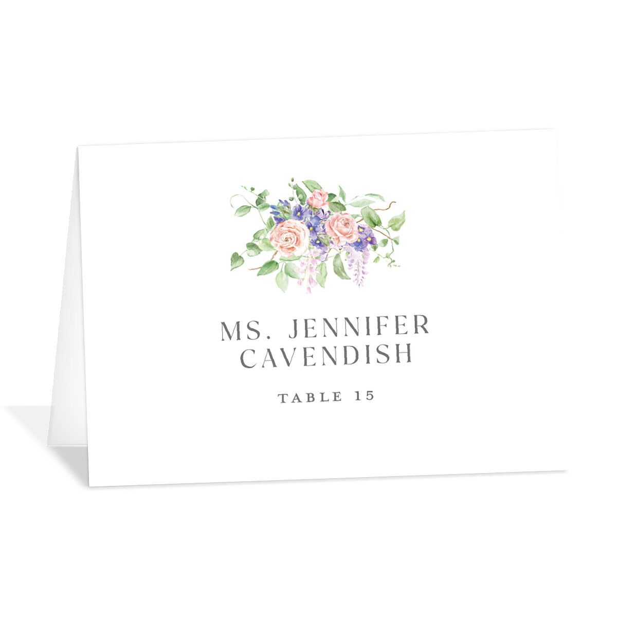 Formal Wisteria Garden Crest Place Cards by Bridgerton