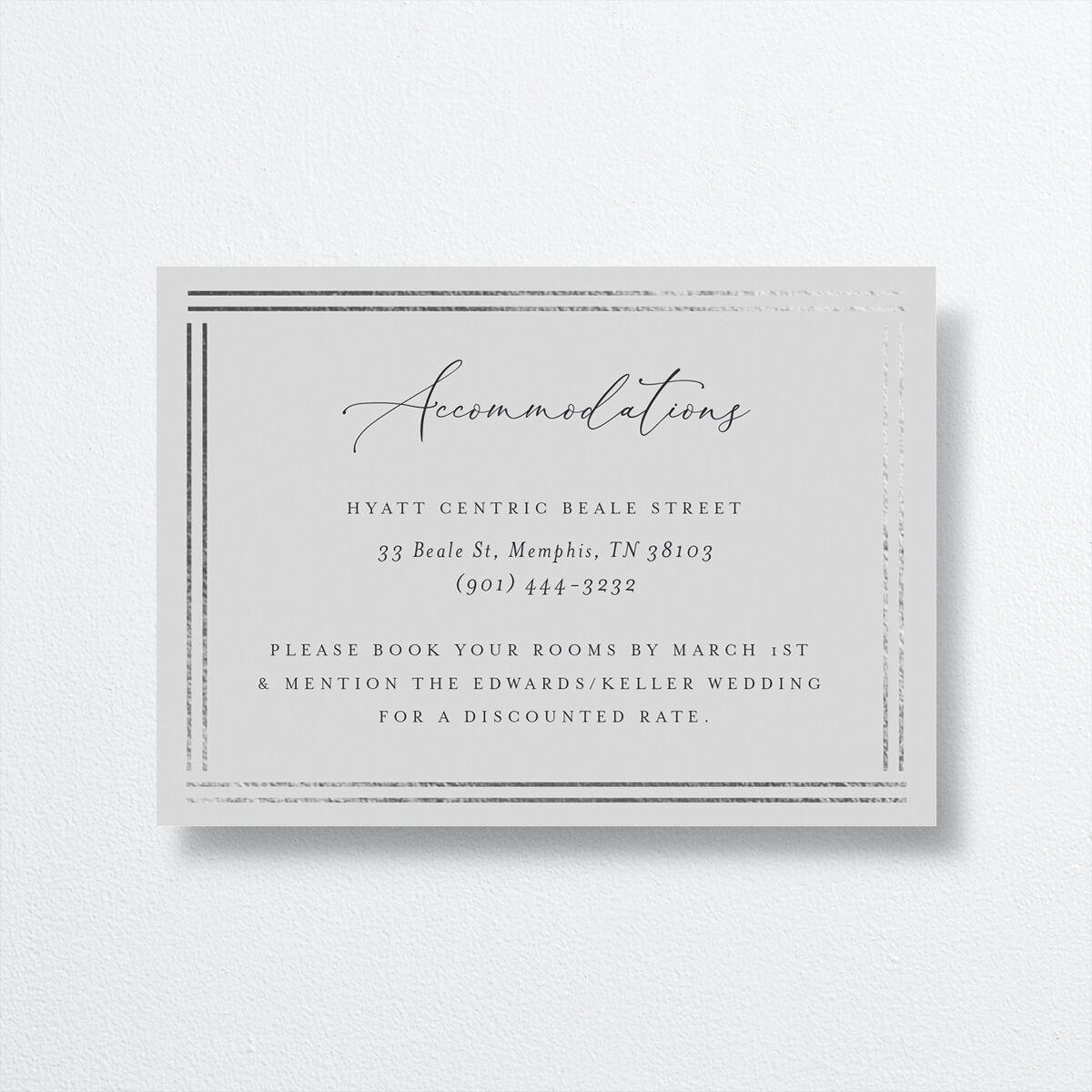 Classic Frame Wedding Enclosure Cards — view 1