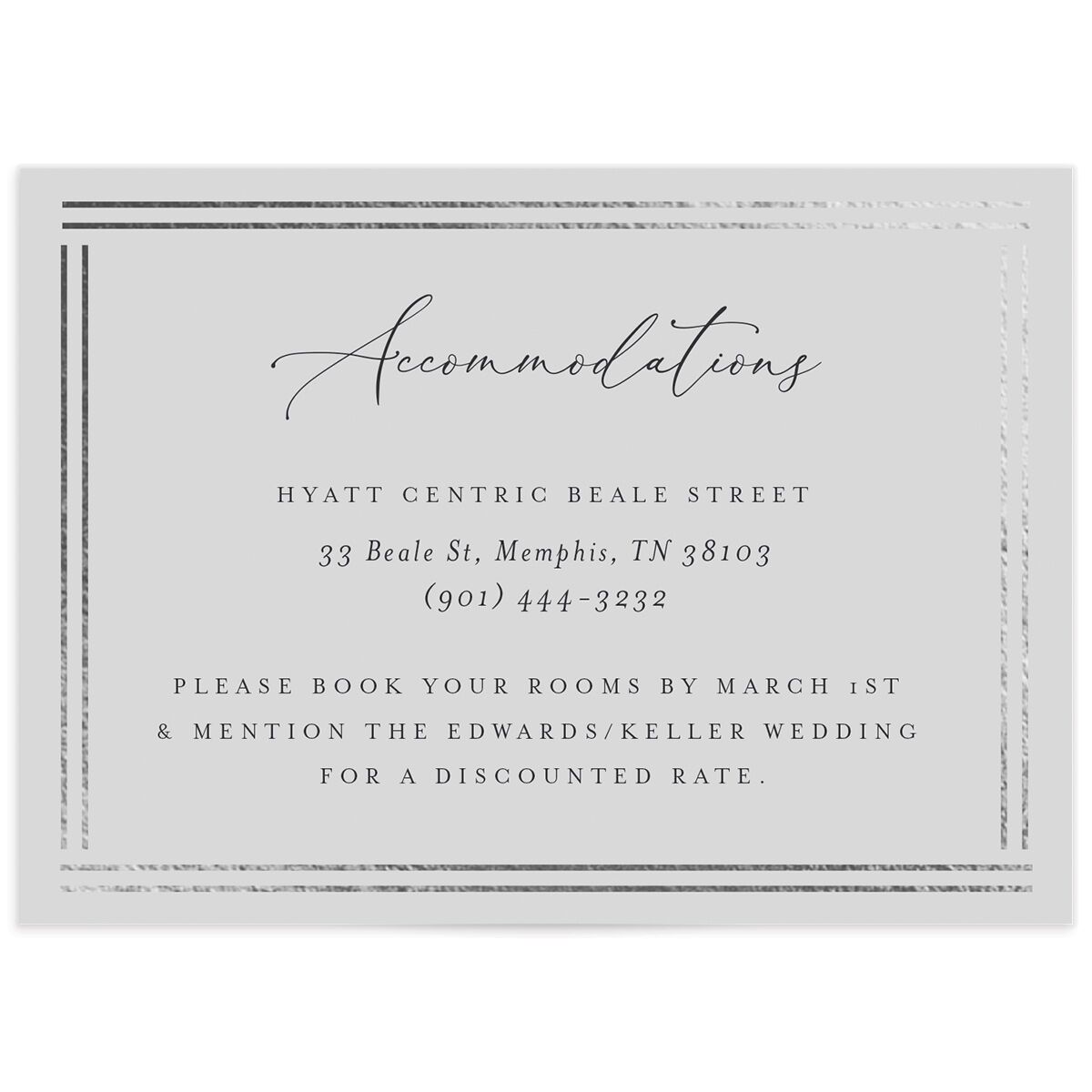 Classic Frame Wedding Enclosure Cards