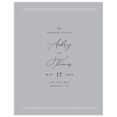 Classic Frame Wedding Guest Book Fog