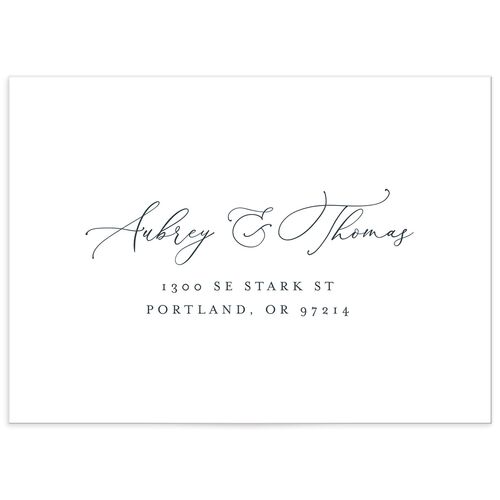 Classic Frame Wedding Response Card Standard Envelopes White Standard Midnight Navy Return Address Signature