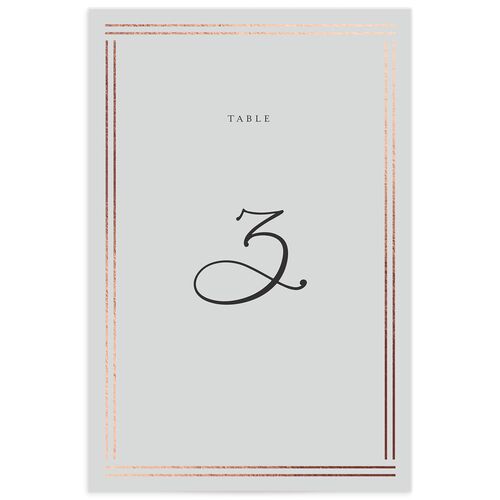 Classic Frame Table Numbers Rose Gold Fog Signature