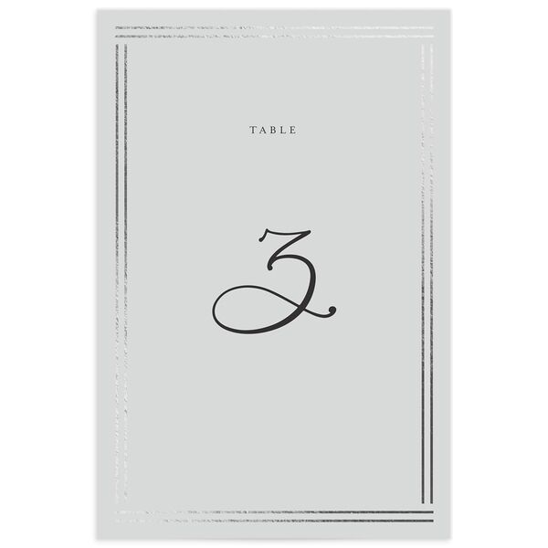 Classic Frame Table Numbers Silver Fog Signature