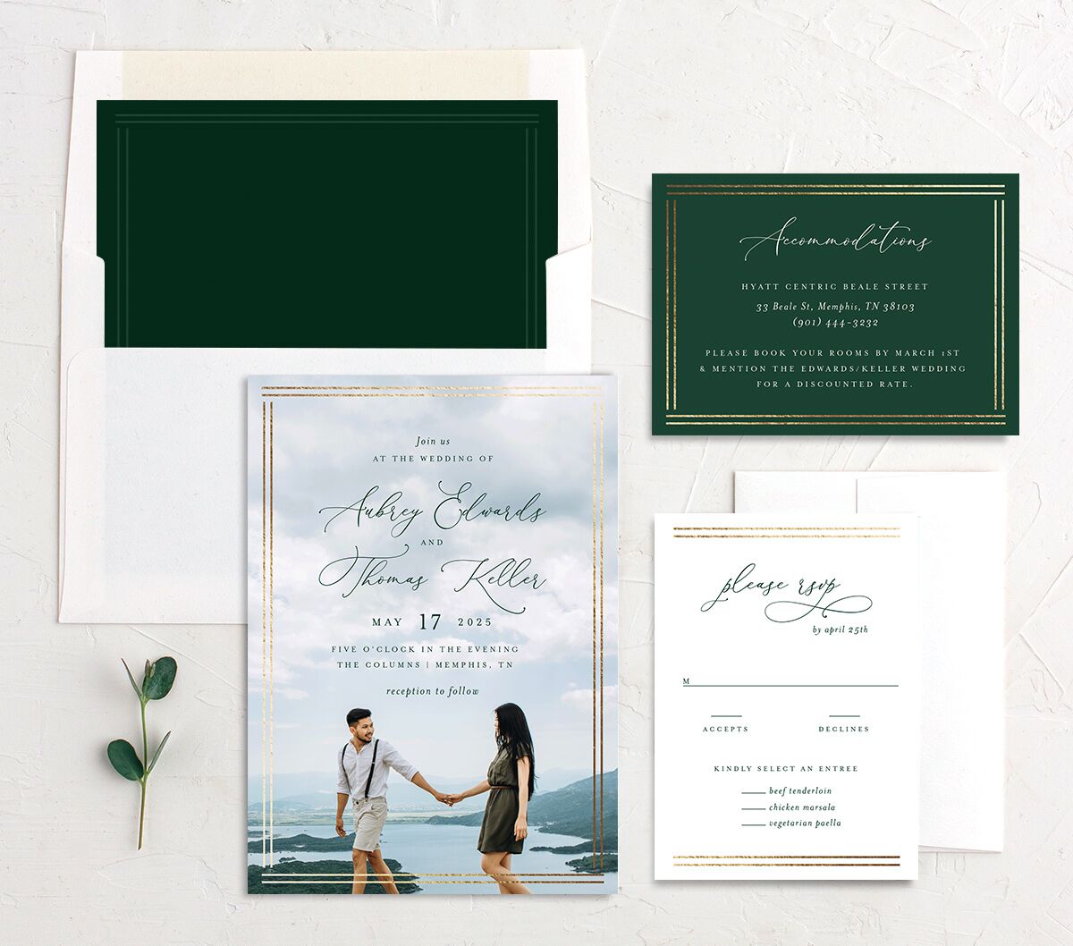 Classic Frame Wedding Invitations suite