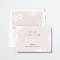Foil Lace Bridal Shower Invitations Pure White Signature Standard