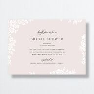 Foil Lace Bridal Shower Invitations Pure White Signature Standard