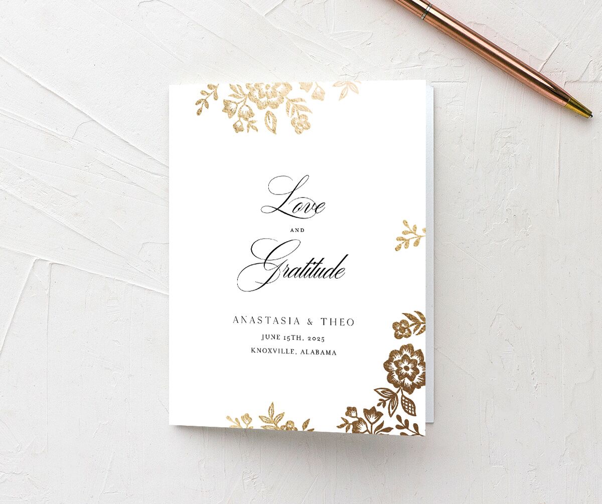 Foil Lace Thank You Cards — view 1