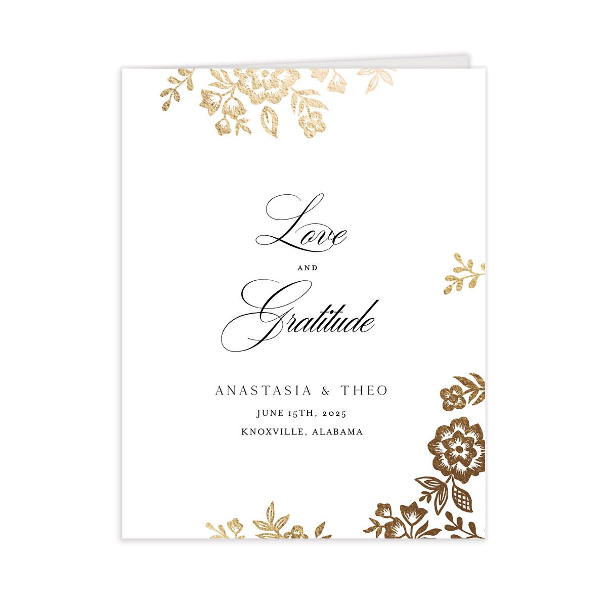 Foil Lace Thank You Cards