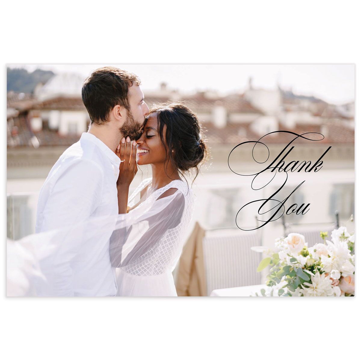 Foil Lace Thank You Postcards