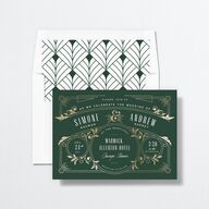 Ornate Elegance Standard Envelope Liners Dark Emerald Standard