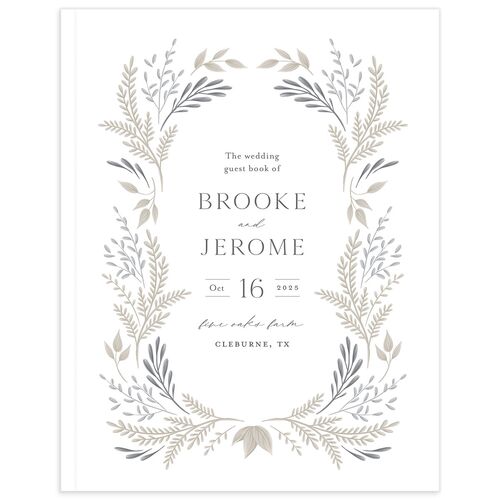 Rustic Frame Wedding Guest Book Taupe