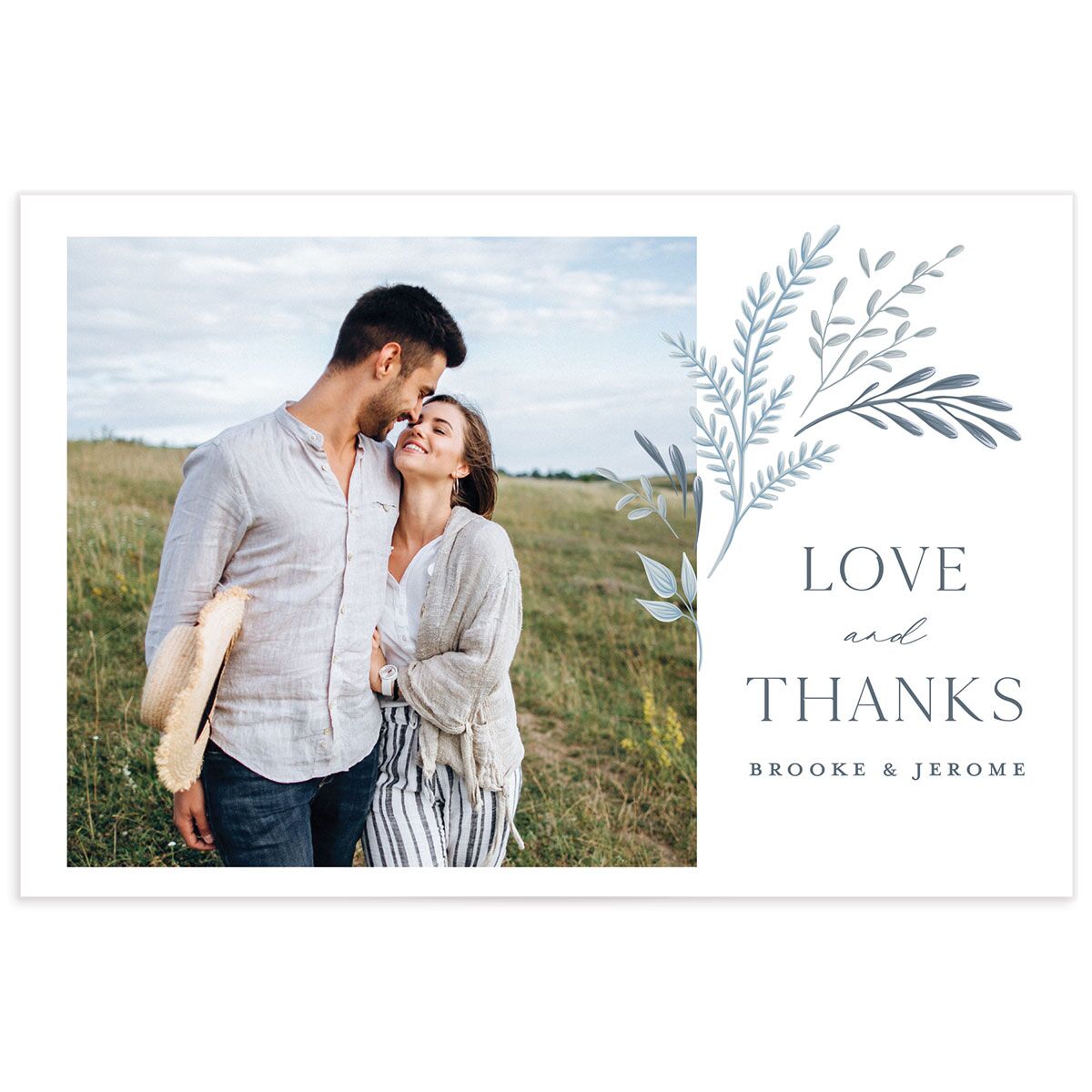 Rustic Frame Thank You Postcards