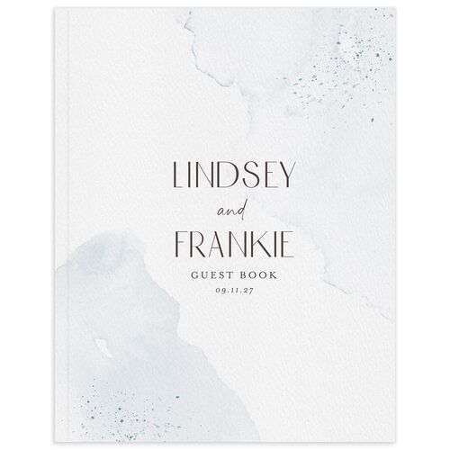 Watercolor Wash Wedding Guest Book Pool