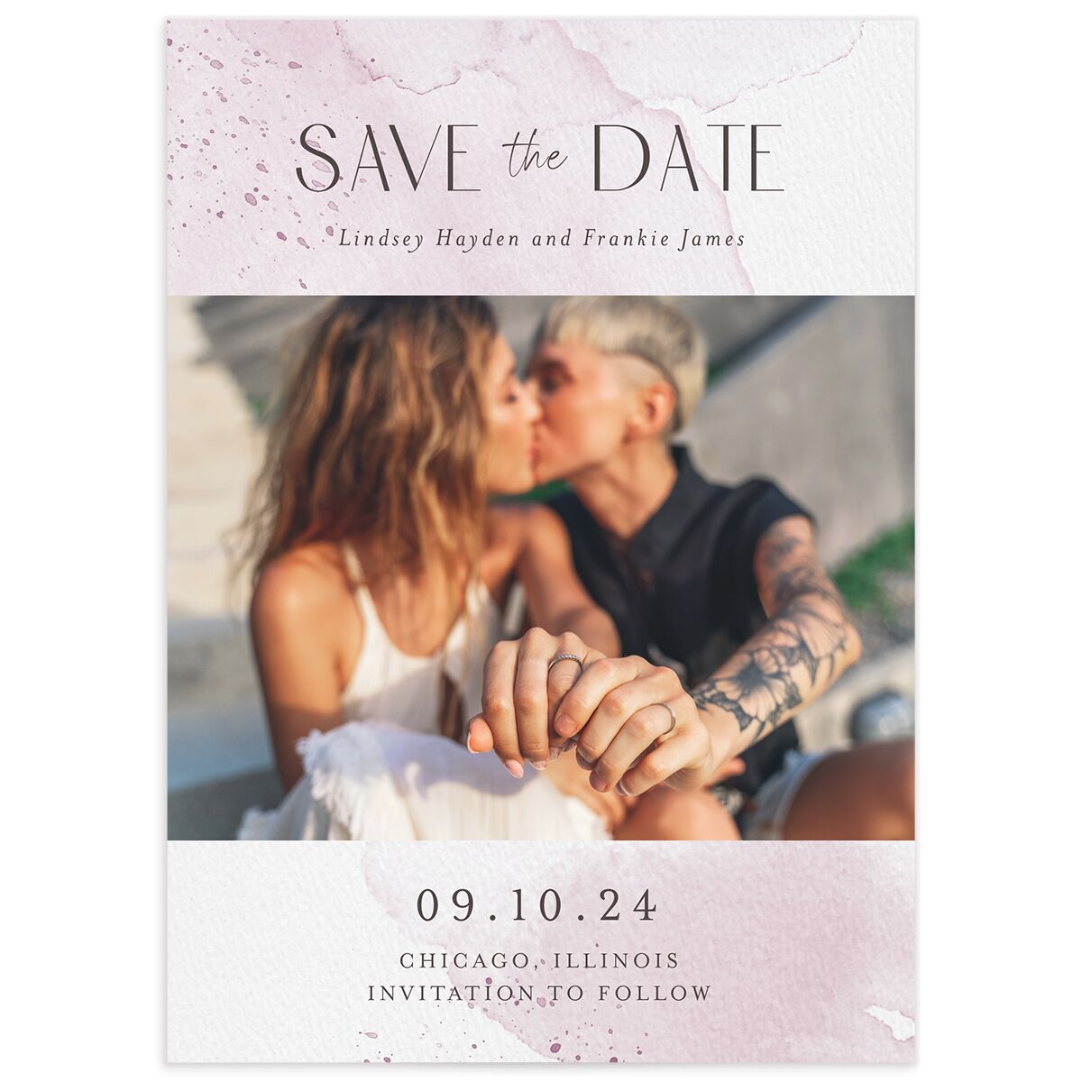 Watercolor Wash Save The Date Cards
